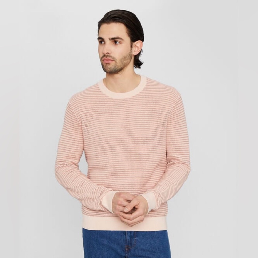 Club Monaco Men’s Sunset Crewneck Sweater Small Pink